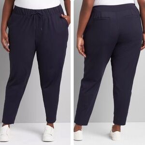 Lane Bryant Black Drawstring Trouser Ankle Pants Size 18/20